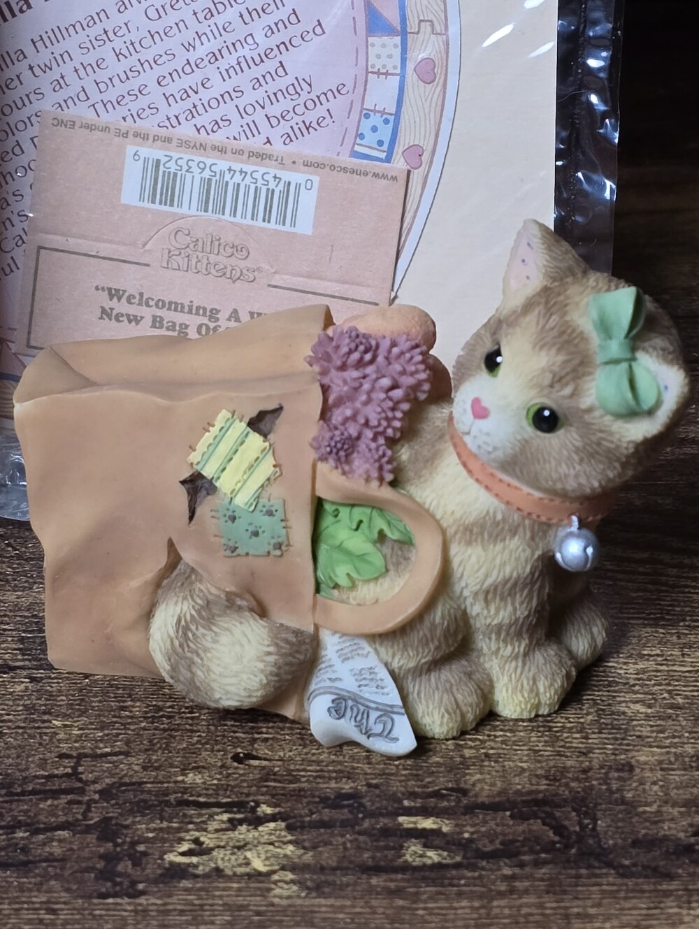 Enesco Calico Kittens "Happiness Doesn't Fit In A Shopping Bag"
